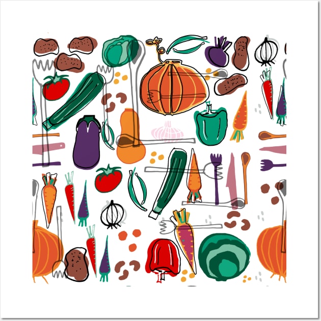 Fall veggies Wall Art by bruxamagica